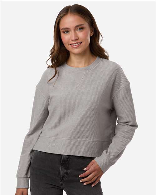 Boxercraft-BW5102-Women's Ribbed Knit Cropped Boxy Crew - Image 15