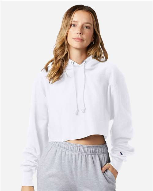 Champion-RW01W-Women's Reverse Weave® Hooded Cropped Sweatshirt - Image 11