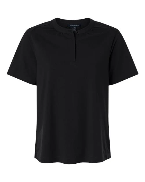 Devon & Jones-DG102W-Women's Seaton Pebble Textured Polo - Image 3