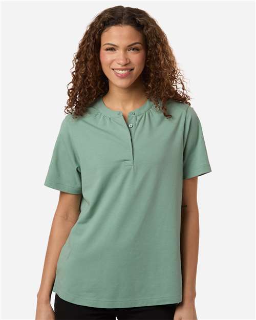 Devon & Jones-DG102W-Women's Seaton Pebble Textured Polo - Image 8