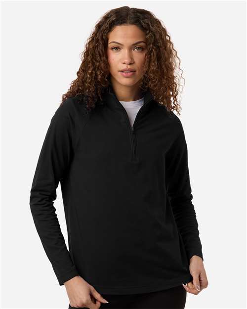 Devon & Jones-DG402W-Women's Seaton Pebble Textured Quarter-Zip Pullover - Image 10
