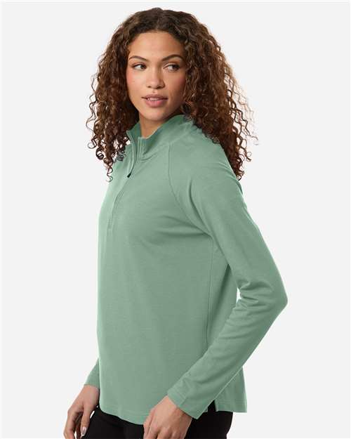 Devon & Jones-DG402W-Women's Seaton Pebble Textured Quarter-Zip Pullover - Image 8
