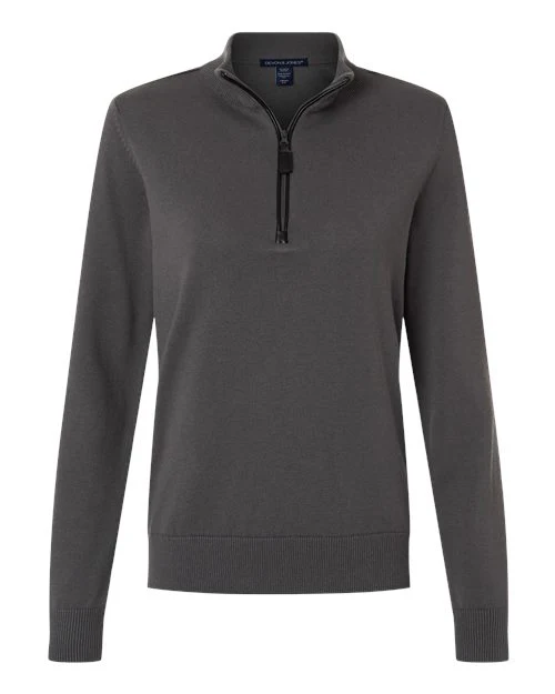 Devon & Jones-DG446W-Women's New Classics Quarter-Zip Sweater - Image 3