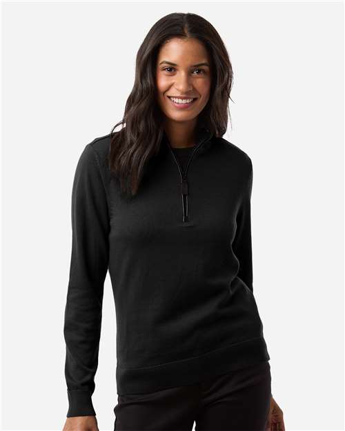 Devon & Jones-DG446W-Women's New Classics Quarter-Zip Sweater - Image 5