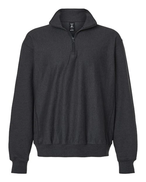 Hanes-OG900-Men's Beefy® Sweats Premium Heavyweight Quarter-Zip Sweatshirt - Image 4