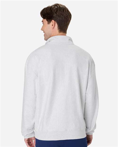 Hanes-OG900-Men's Beefy® Sweats Premium Heavyweight Quarter-Zip Sweatshirt - Image 7