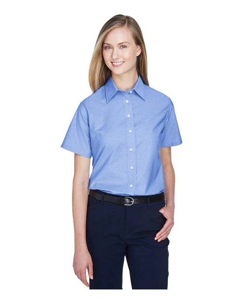 Harriton-M600SW-Women's Stain-Release Short Sleeve Oxford Shirt - Image 3
