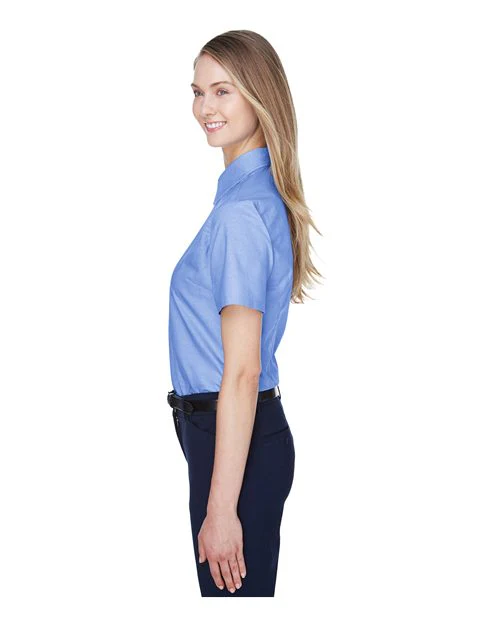 Harriton-M600SW-Women's Stain-Release Short Sleeve Oxford Shirt - Image 4