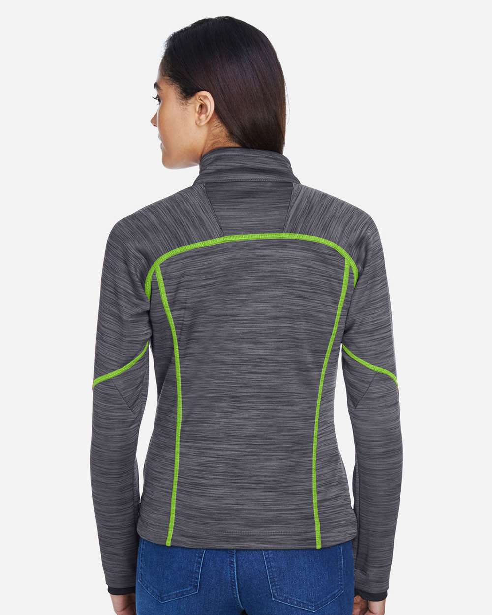 North End-78697-Women's Flux Mélange Bonded Fleece Jacket - Image 6