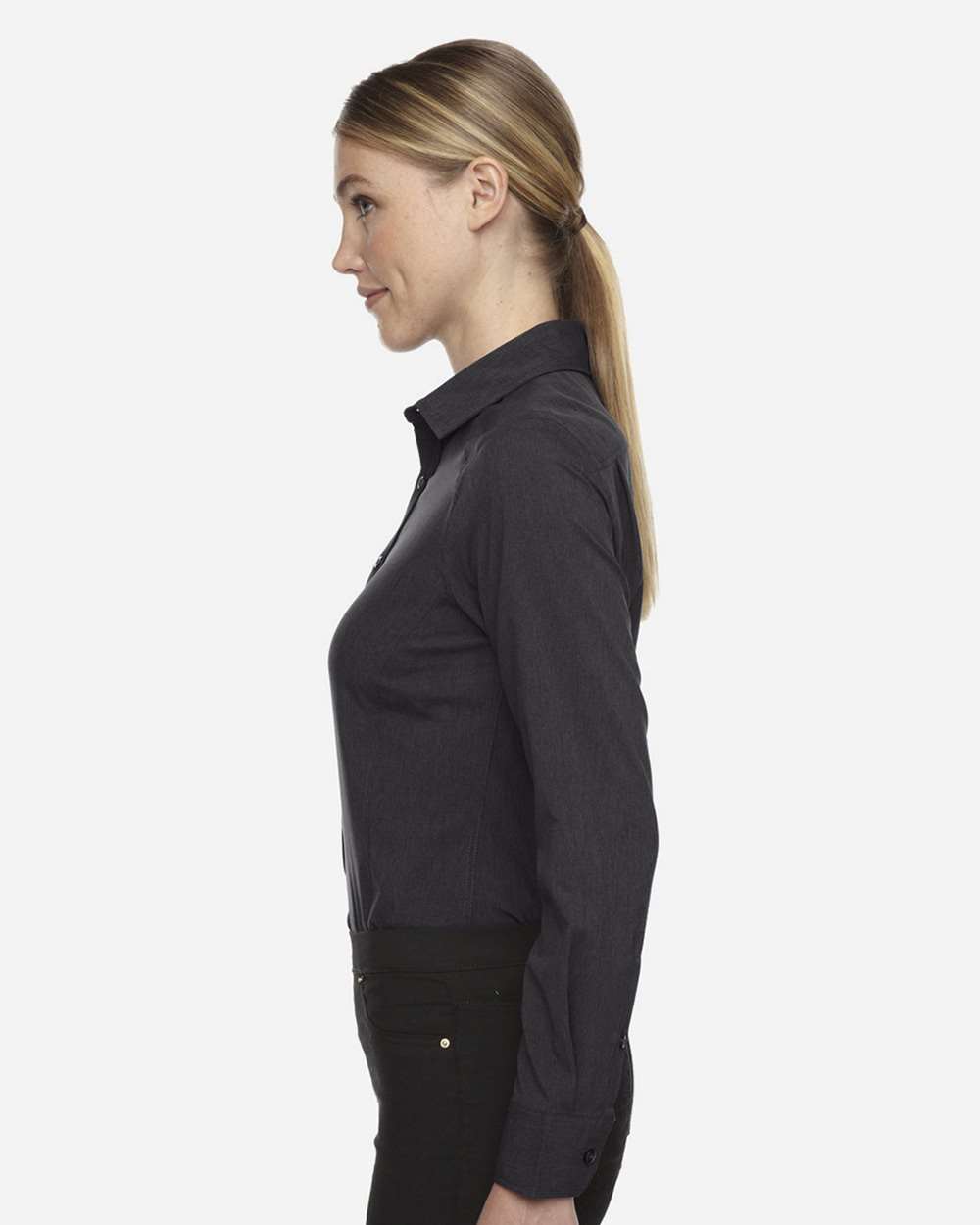 North End-78802-Women's Melange Performance Shirt - Image 3