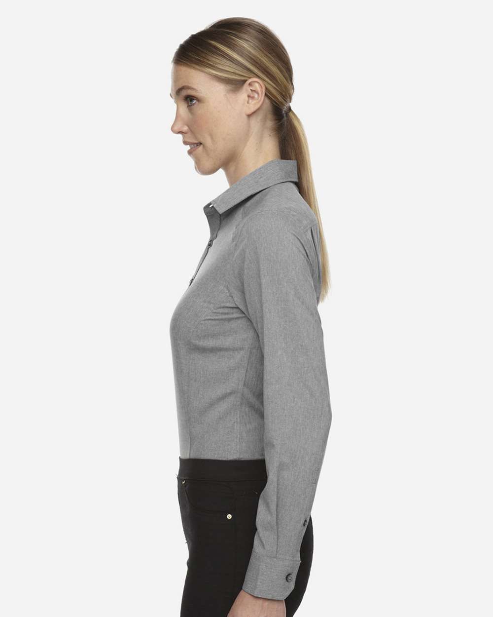 North End-78802-Women's Melange Performance Shirt - Image 6