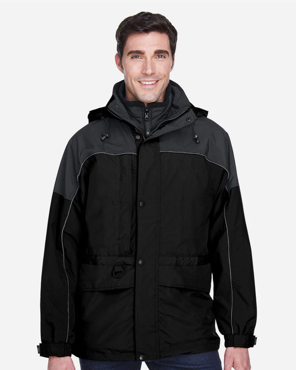 North End-88006-Men's 3-in-1 Two-Tone Parka