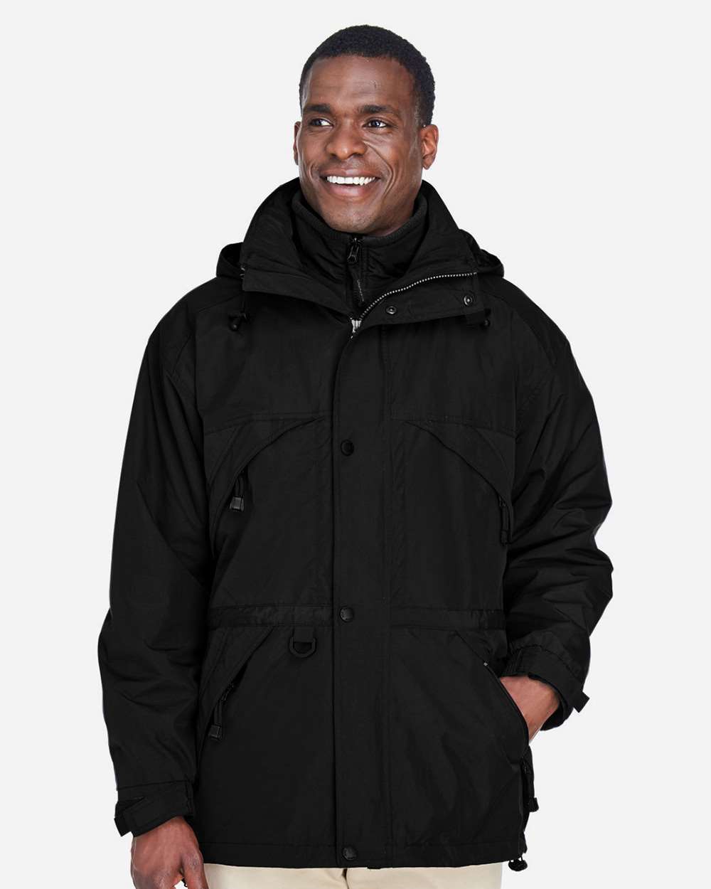 North End-88007-Men's 3-in-1 Parka with Dobby Trim - Image 4