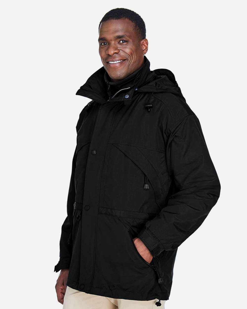 North End-88007-Men's 3-in-1 Parka with Dobby Trim - Image 5