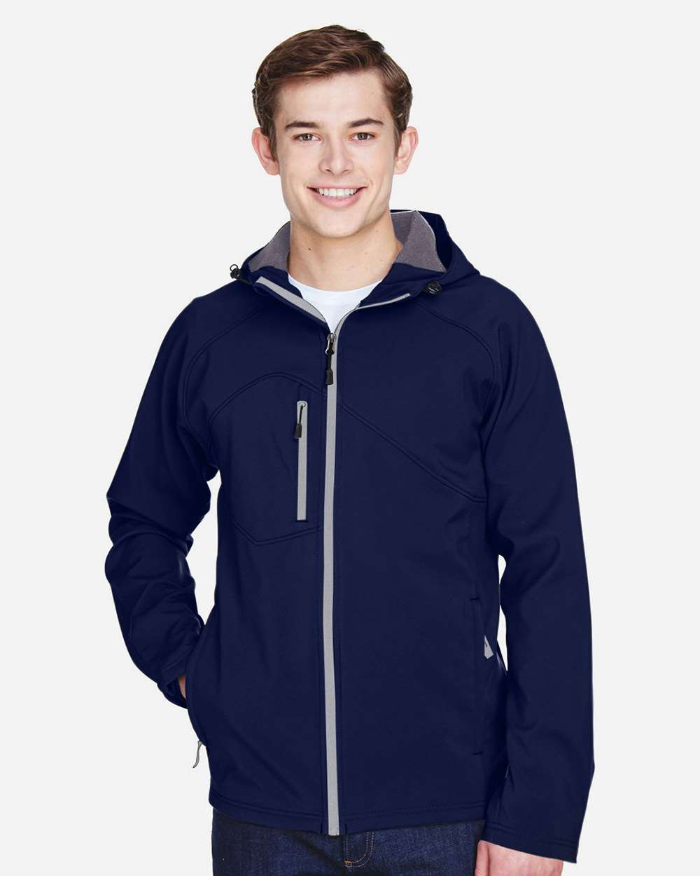 North End-88166-Men's Glacier Insulated Three-Layer Fleece Soft Shell Hood Jacket - Image 9