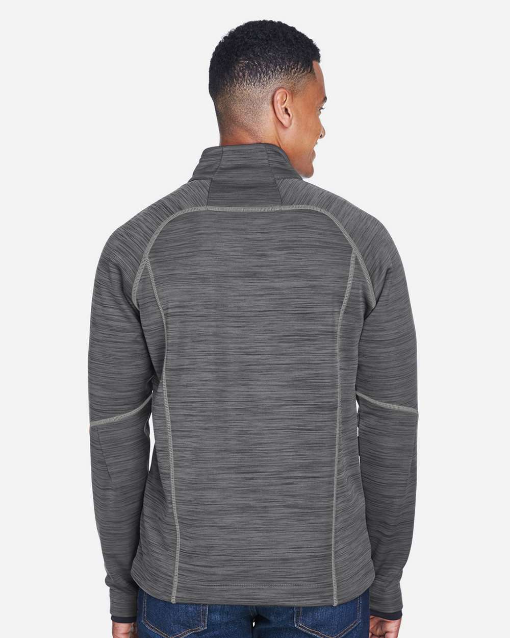 North End-88697-Men's Flux Mélange Bonded Fleece Jacket - Image 11
