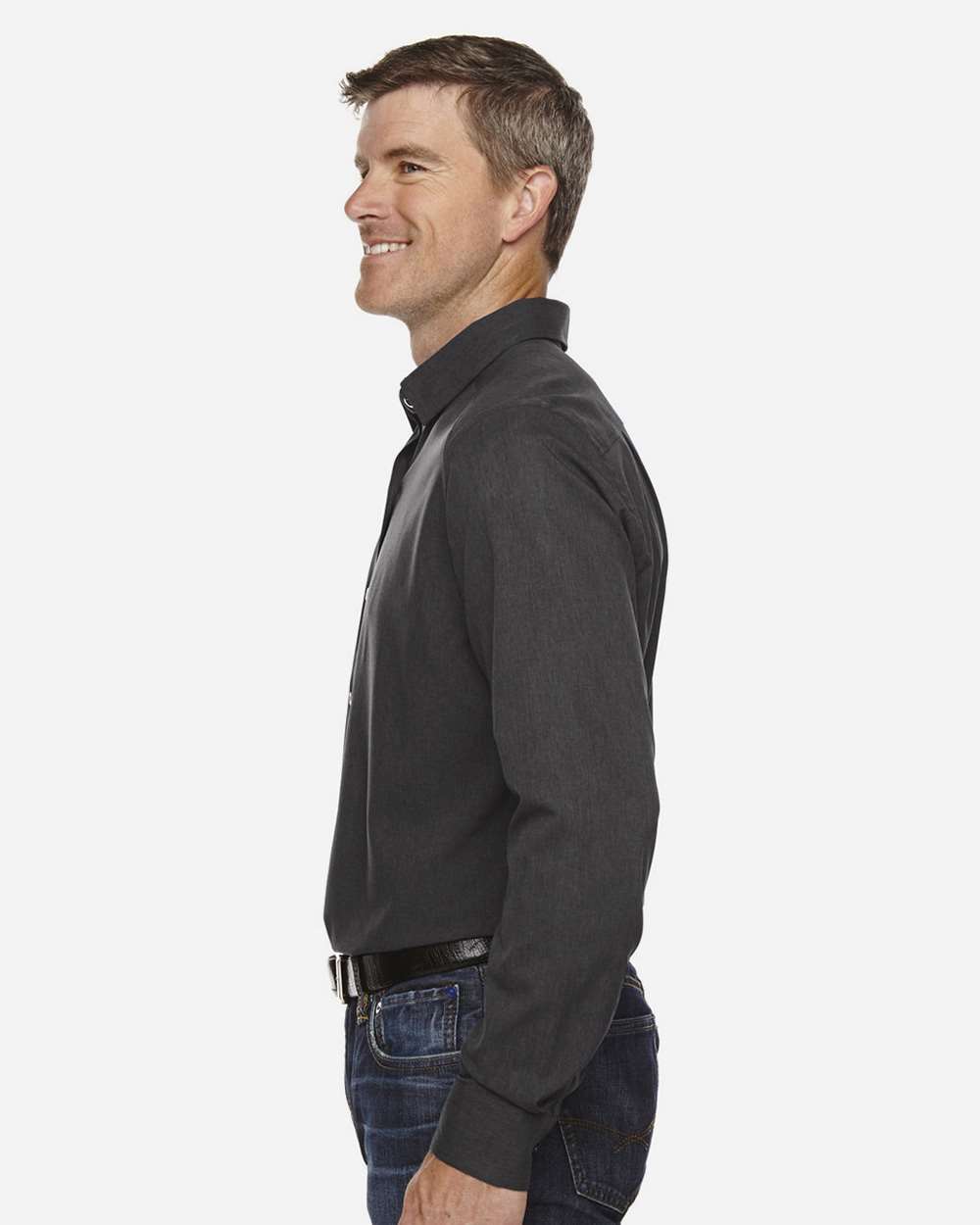 North End-88802-Men's Melange Performance Shirt - Image 3