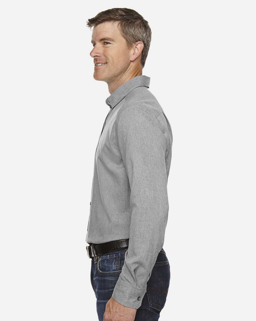 North End-88802-Men's Melange Performance Shirt - Image 6
