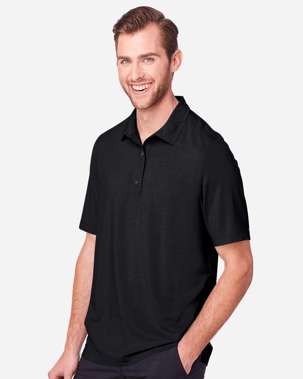 North End-NE100-Men's JAQ Snap-Up Stretch Performance Polo - Image 5