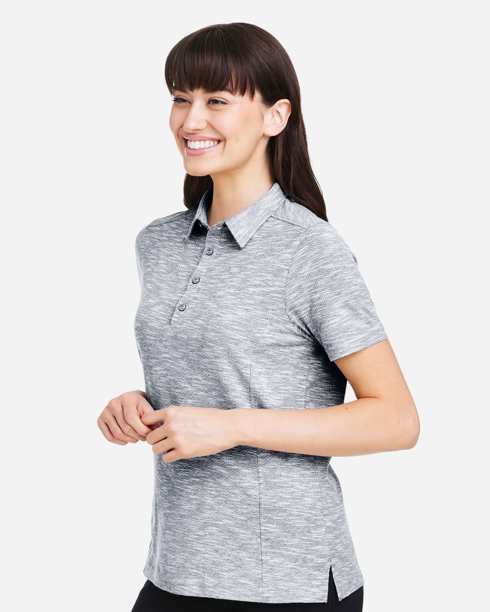 North End-NE115W-Women's Eclipse Jacquard Polo - Image 6