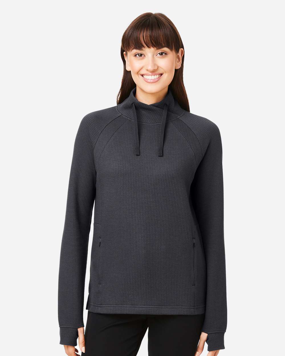 North End-NE200W-Women's Rhythm Waffle Pullover - Image 11