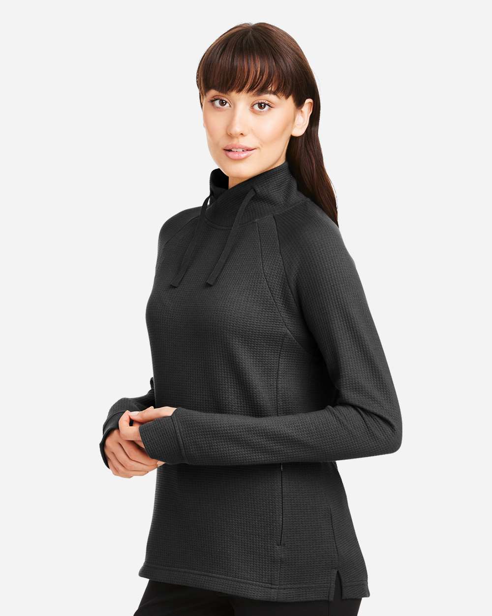 North End-NE200W-Women's Rhythm Waffle Pullover - Image 6