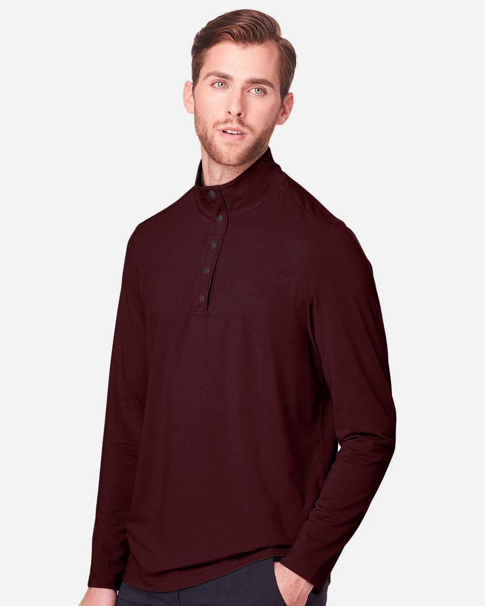 North End-NE400-Men's JAQ Snap-Up Stretch Performance Pullover - Image 10