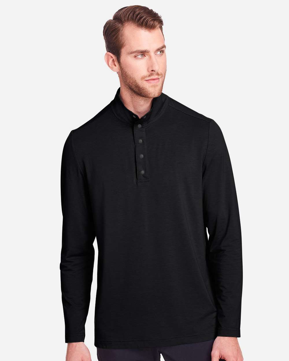 North End-NE400-Men's JAQ Snap-Up Stretch Performance Pullover - Image 4