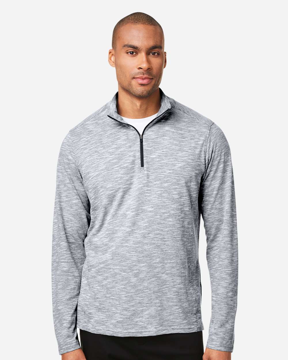 North End-NE415-Men's Eclipse Jacquard Quarter-Zip Pullover - Image 5