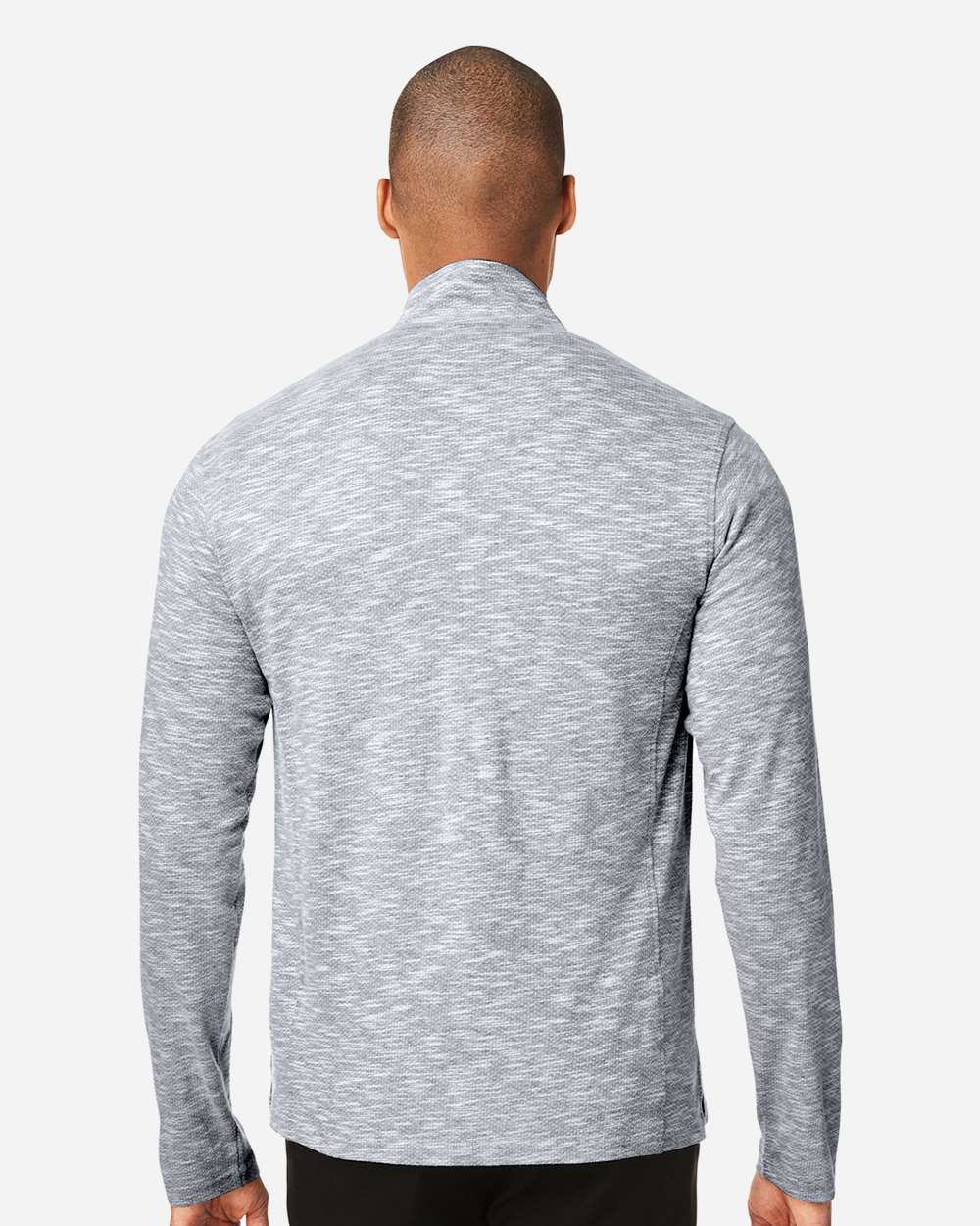 North End-NE415-Men's Eclipse Jacquard Quarter-Zip Pullover - Image 7