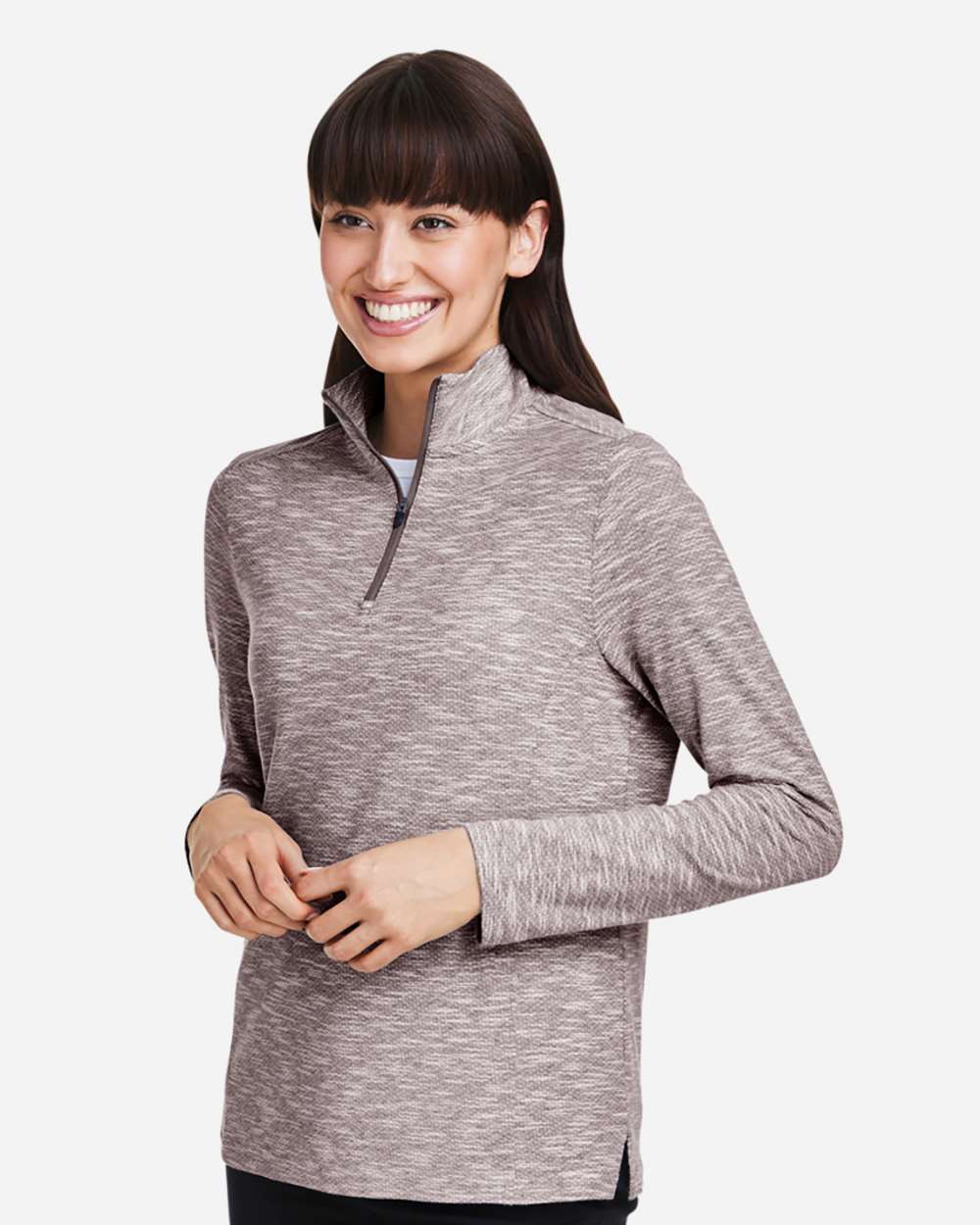 North End-NE415W-Women's Eclipse Jacquard Quarter-Zip Pullover - Image 12