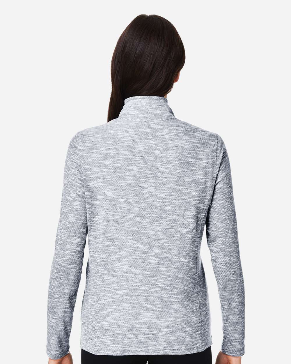 North End-NE415W-Women's Eclipse Jacquard Quarter-Zip Pullover - Image 7
