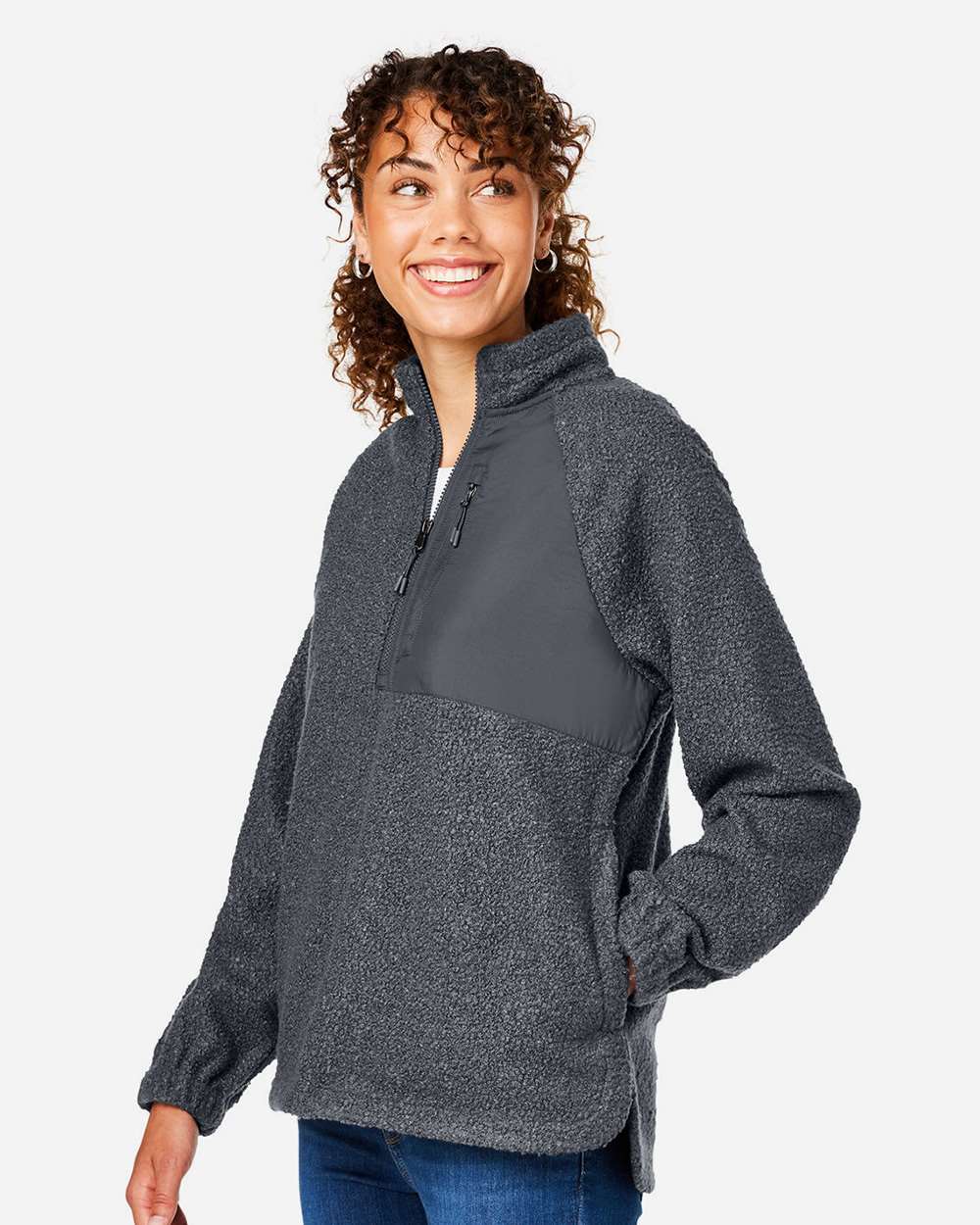 North End-NE713W-Women's Aura Sweater Fleece Quarter-Zip Pullover - Image 12