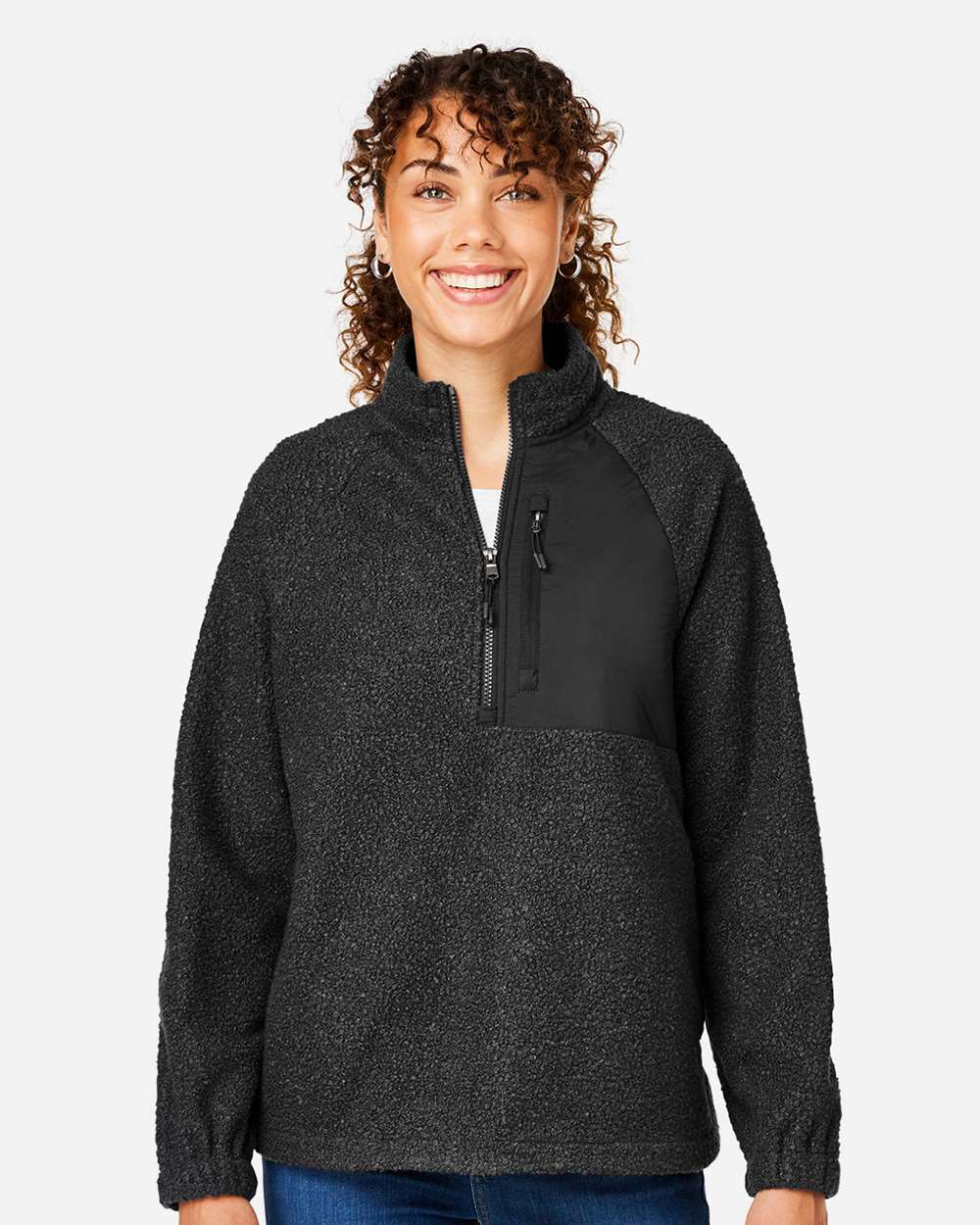 North End-NE713W-Women's Aura Sweater Fleece Quarter-Zip Pullover - Image 5