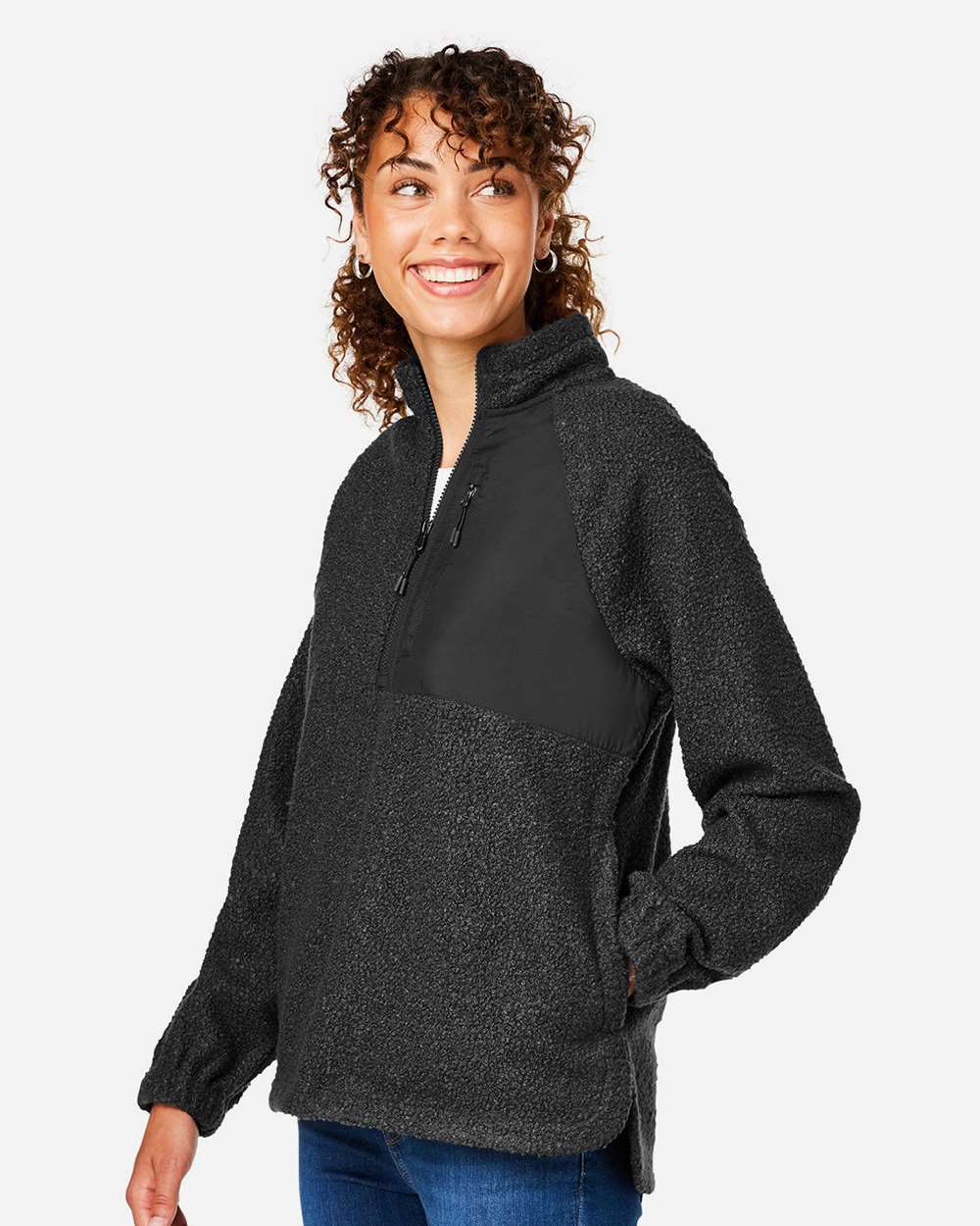 North End-NE713W-Women's Aura Sweater Fleece Quarter-Zip Pullover - Image 6