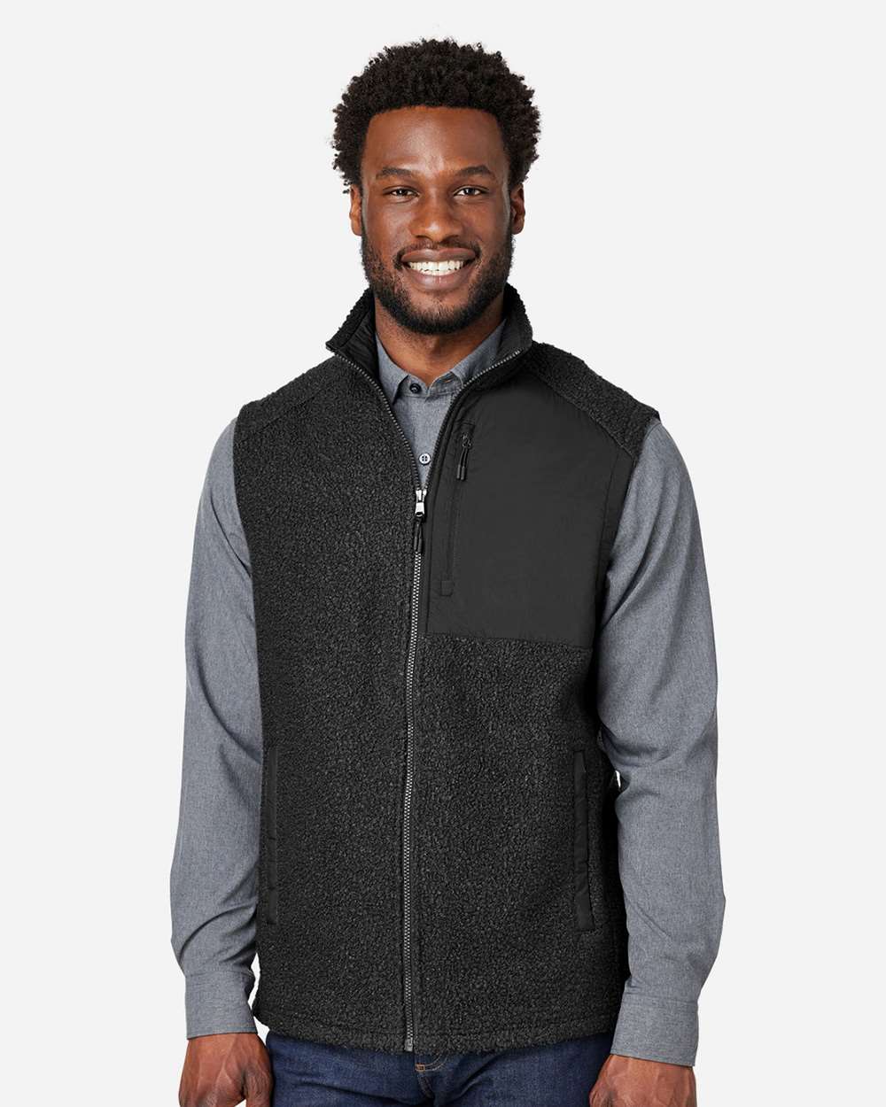 North End-NE714-Men's Aura Sweater Fleece Vest - Image 5
