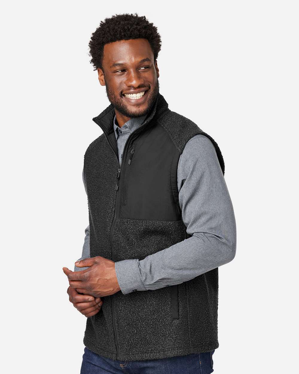 North End-NE714-Men's Aura Sweater Fleece Vest - Image 6