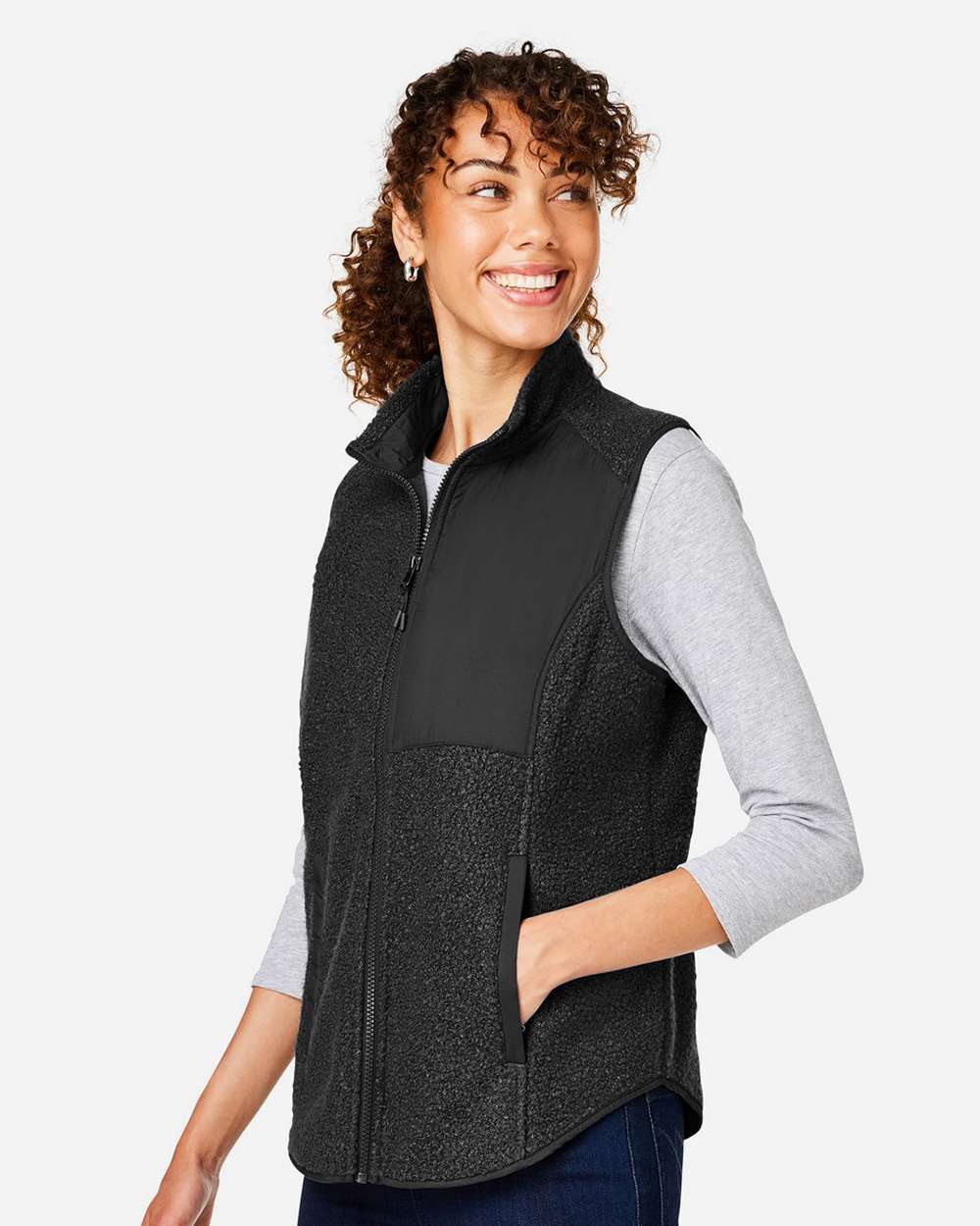 North End-NE714W-Women's Aura Sweater Fleece Vest - Image 6