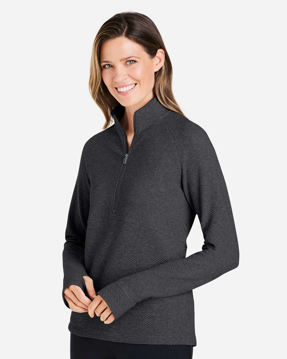 North End-NE725W-Women's Spirit Textured Quarter-Zip Pullover - Image 6