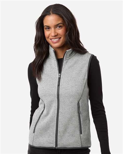 North End-NE731W-Women's Jasper Jacquard Fleece Vest - Image 11