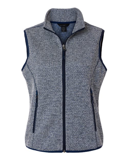 North End-NE731W-Women's Jasper Jacquard Fleece Vest - Image 3