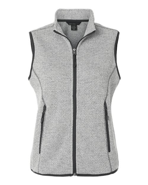 North End-NE731W-Women's Jasper Jacquard Fleece Vest - Image 4