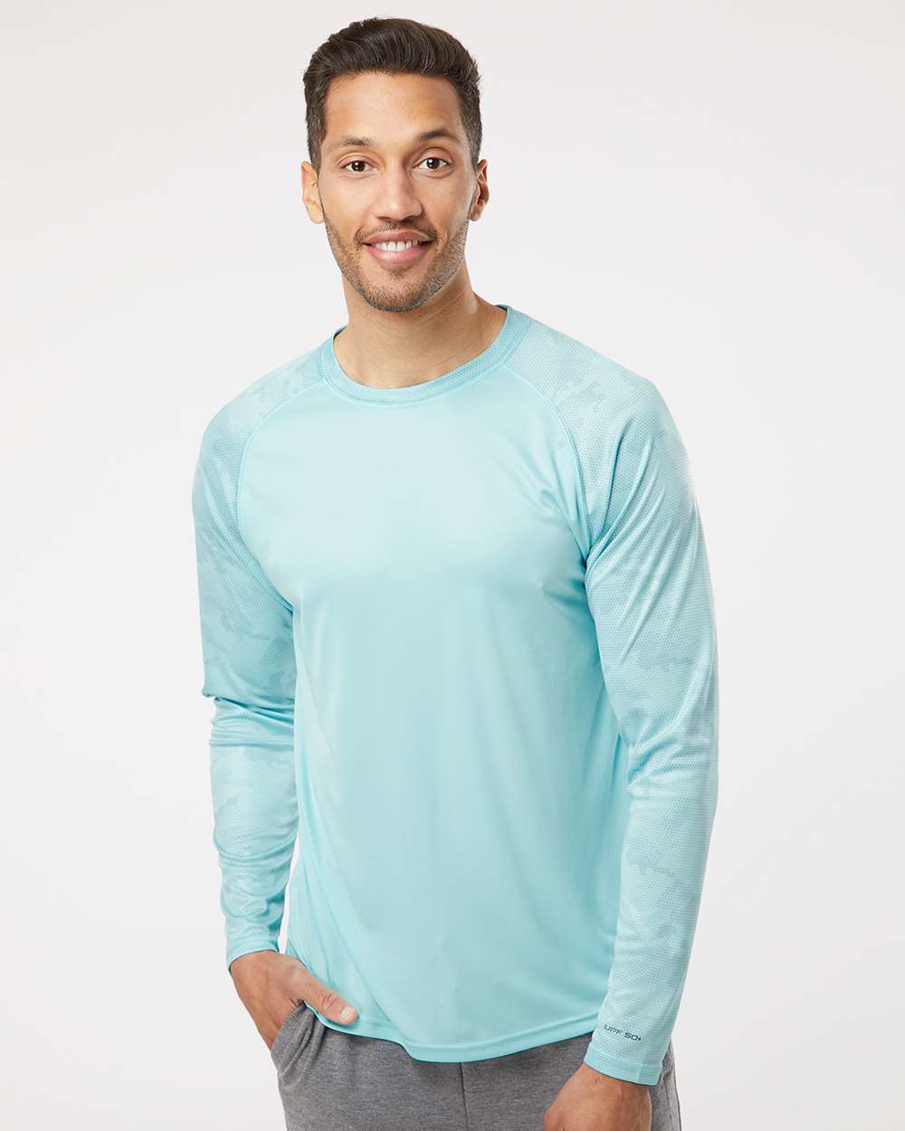 Paragon-216-Cayman Performance Camo Colorblocked Long Sleeve T-Shirt - Image 11