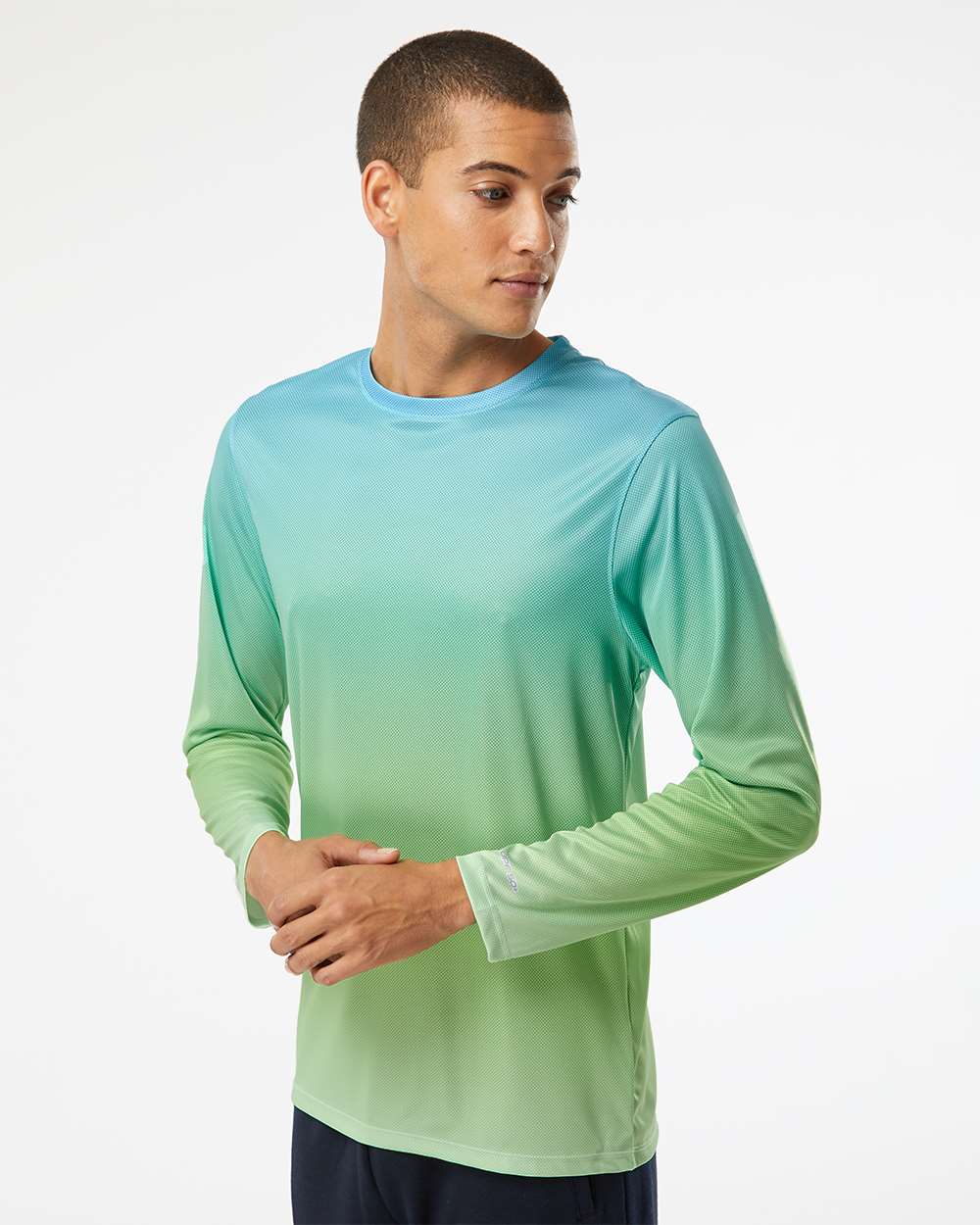 Paragon-225-Barbados Performance Pin Dot Long Sleeve T-Shirt - Image 6
