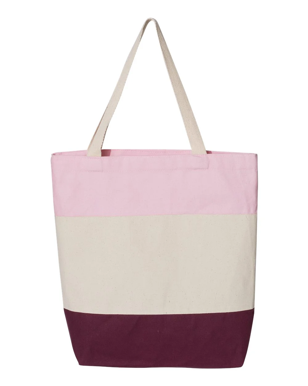 Q-Tees-Q125900-11L Tri-Color Tote - Image 11