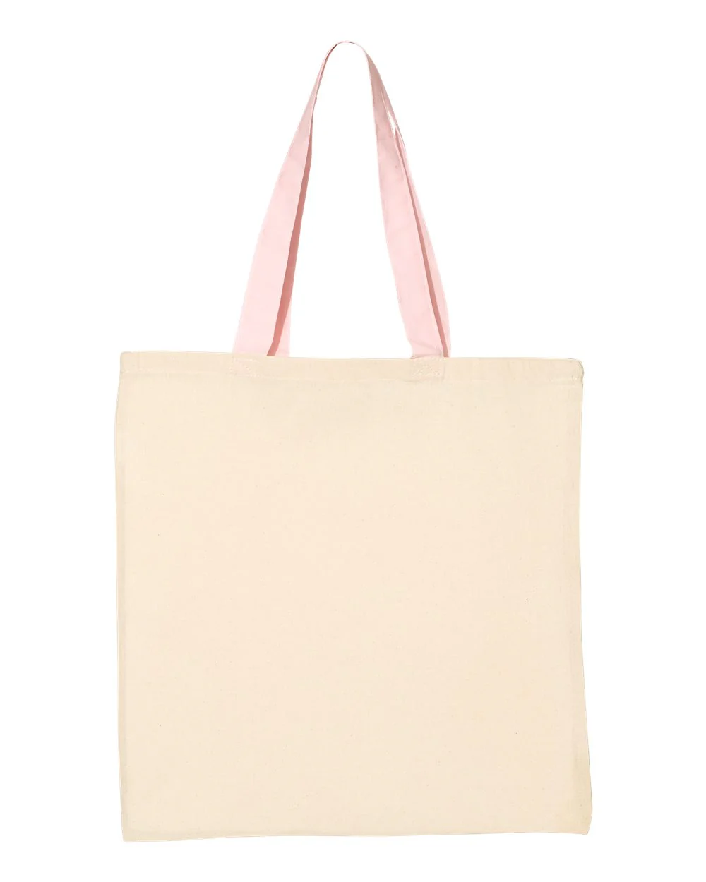 Q-Tees-QTB6000-Economical Tote with Contrast-Color Handles - Image 16