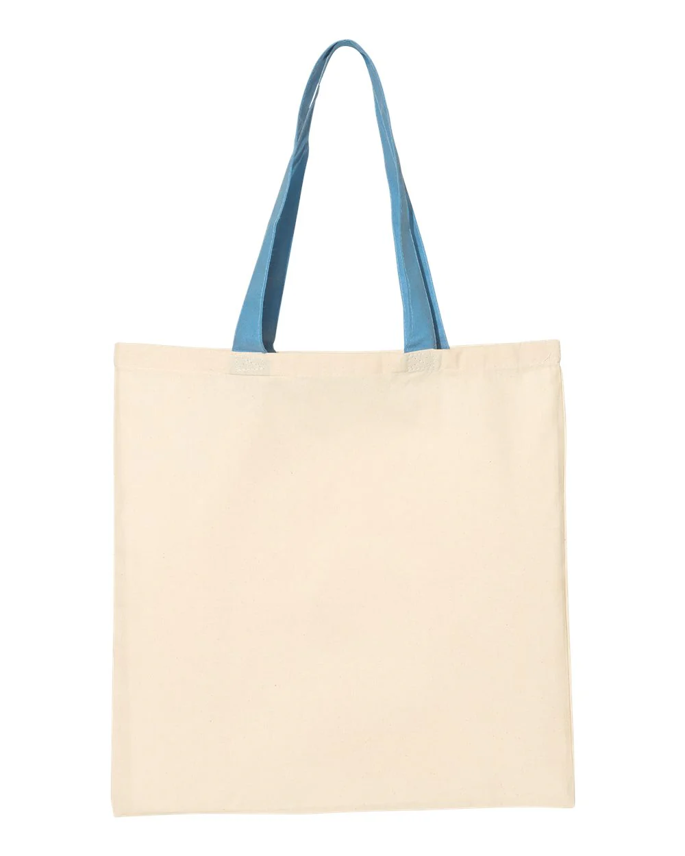 Q-Tees-QTB6000-Economical Tote with Contrast-Color Handles - Image 5