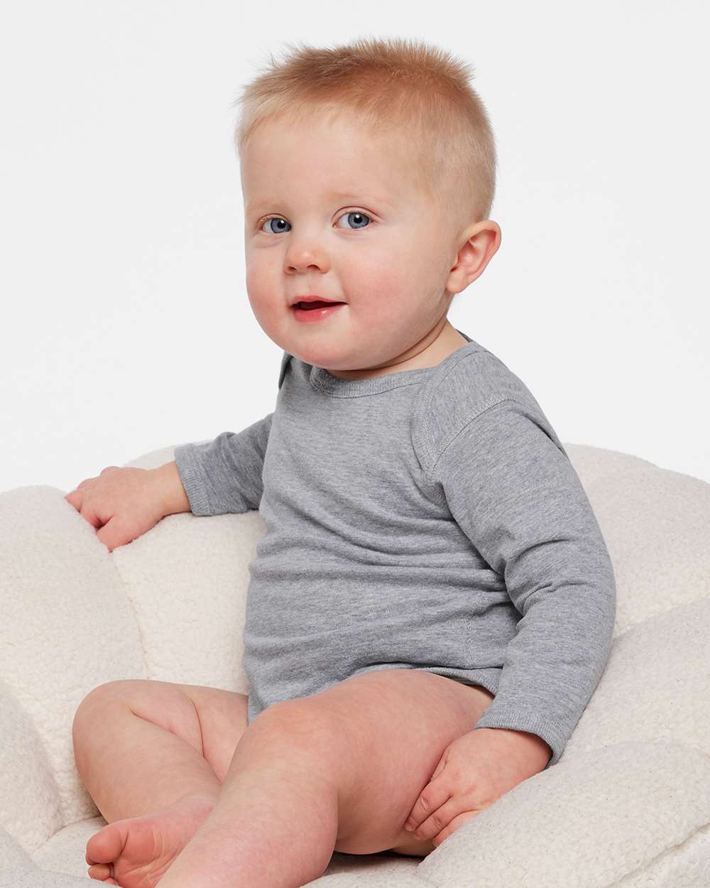 Rabbit Skins-4421-Infant Fine Jersey Long Sleeve Bodysuit - Image 14