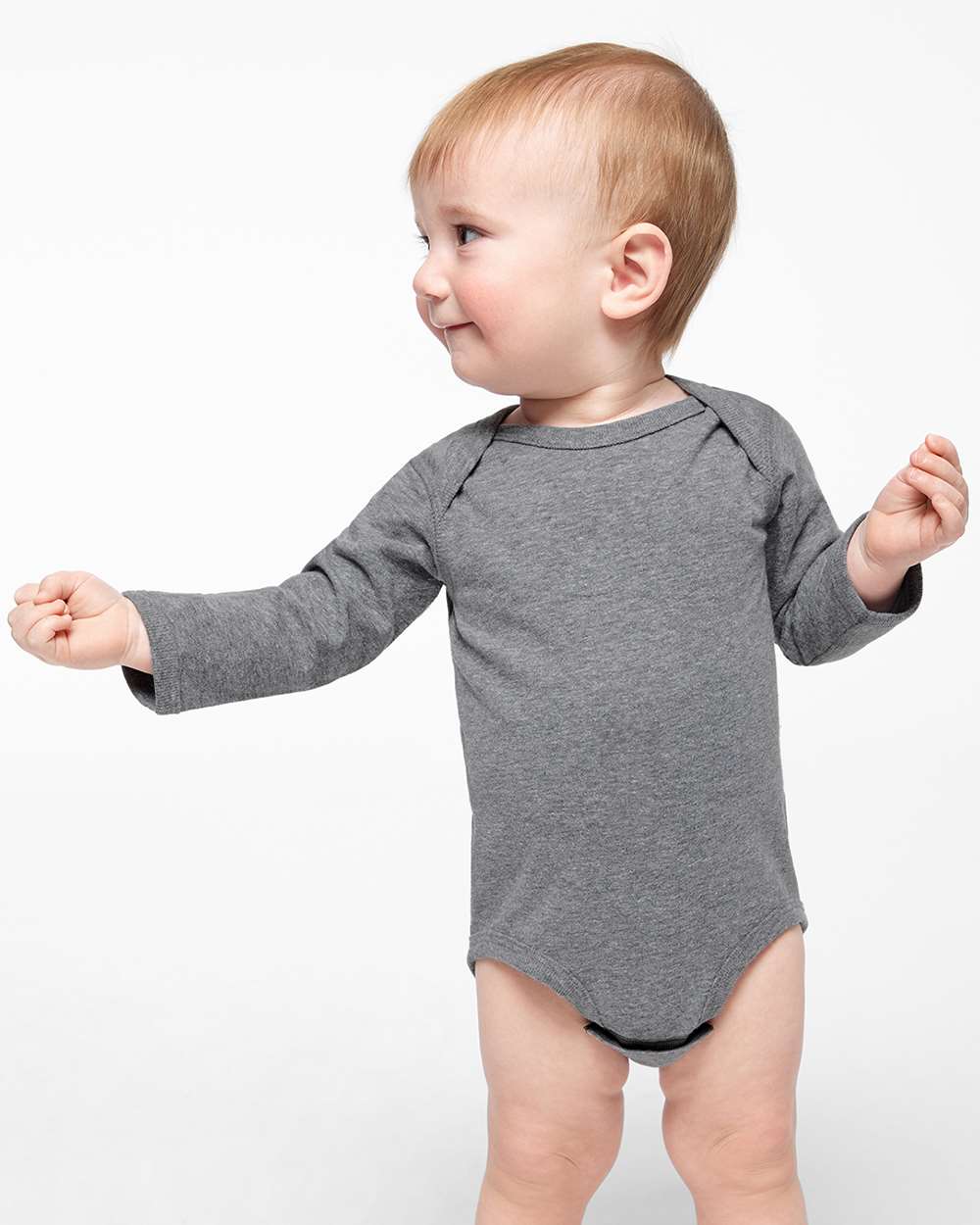 Rabbit Skins-4421-Infant Fine Jersey Long Sleeve Bodysuit - Image 8