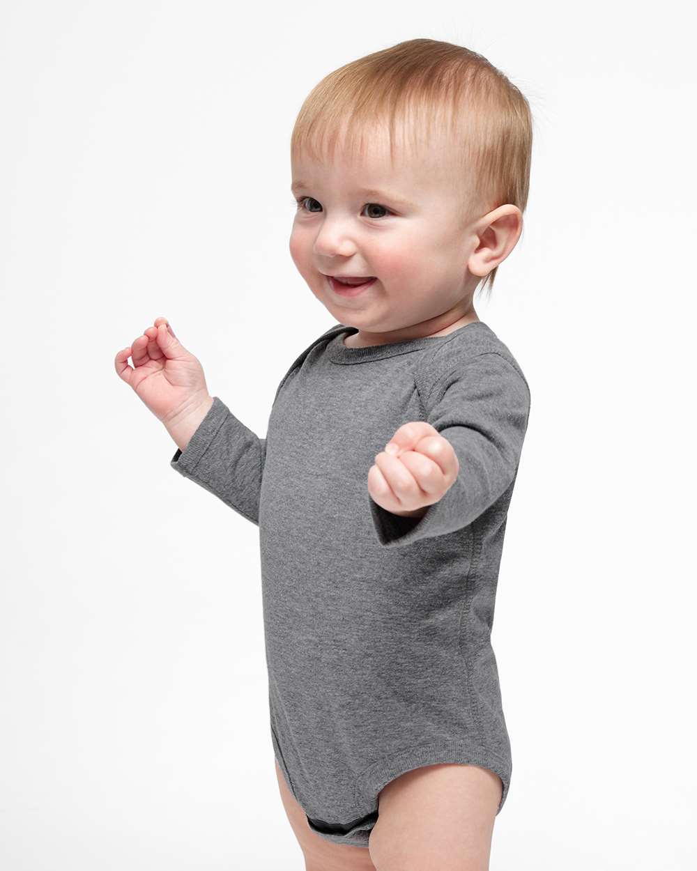 Rabbit Skins-4421-Infant Fine Jersey Long Sleeve Bodysuit - Image 9